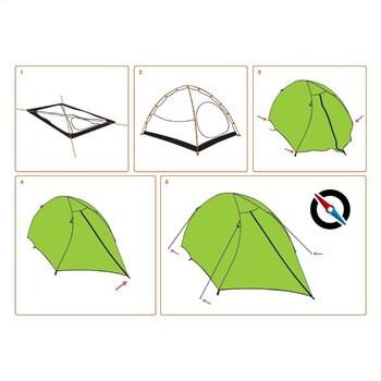 Quipco Gecko 2-Person Camping Tent (Aluminium Alloy Poles)