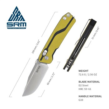 Srm Folding Blade Knife 7228