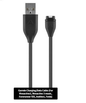 Garmin Charging/Data Cable (For Vivoactive3, Vivoactive 3 music, Forerunner 935, Insitinct, Fenix)