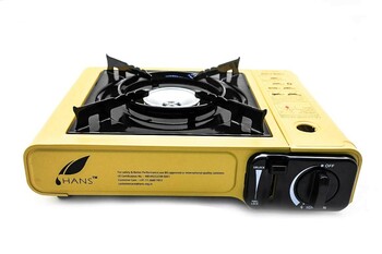 Hans Portable Dual Operation Camping Gas Stove - 2500LPG [Yellow]