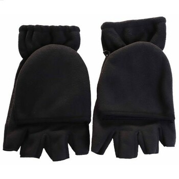 Cliff Climbers Hand Gloves Fleece Half-Cut with Black Cover