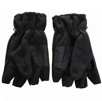 Cliff Climbers Hand Gloves Fleece Half-Cut with Black Cover