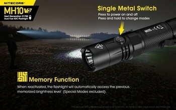 Nitecore MH10 v2 1200 Lumen Rechargeable Flashlight