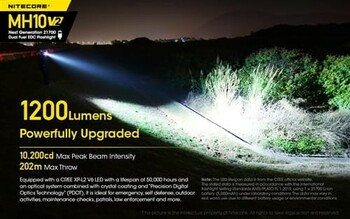 Nitecore MH10 v2 1200 Lumen Rechargeable Flashlight