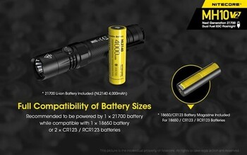 Nitecore MH10 v2 1200 Lumen Rechargeable Flashlight