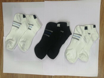 Hans Low Ankle Set of 3 Socks White-Black-White