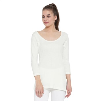 Monte Carlo Women White Round Neck Thermal