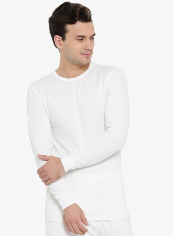 Monte Carlo Men's Solid Round Neck Thermal Set