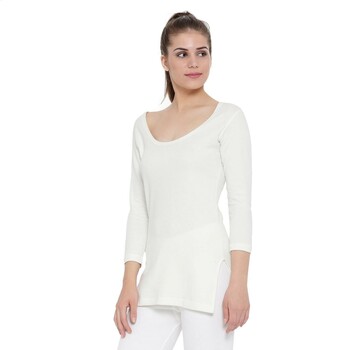 Monte Carlo Women White Round Neck Thermal