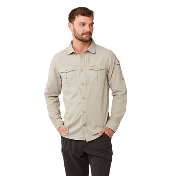 CRAGHOPPERS NOSILIFE ADVENTURE LONG SLEEVE SHIRT (Parchment)