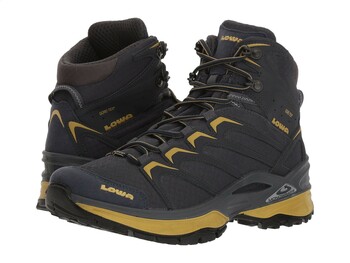 Lowa Men's Shoes Innox GTX Mid (Steel Blue/Mustard)