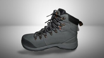 Humtto Men Hiking Shoes Leather Waterproof - Dark Grey