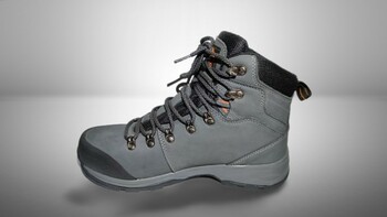 Humtto Men Hiking Shoes Leather Waterproof - Dark Grey