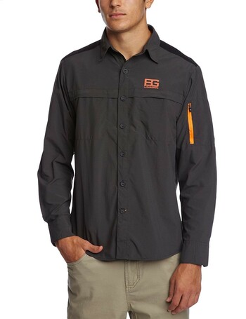 Craghoppers Men's Bear Trek Long Sleeved Shirt Black pepper