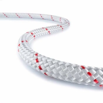 Indian Static Rope 8mm White+Red Lines