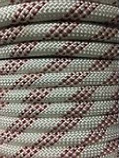 Indian Semi Static Rope 10.5 mm White + Red Lines