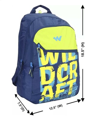 Wildcraft Large 35 L Backpack WC 3 Wild  (Blue, Yellow)