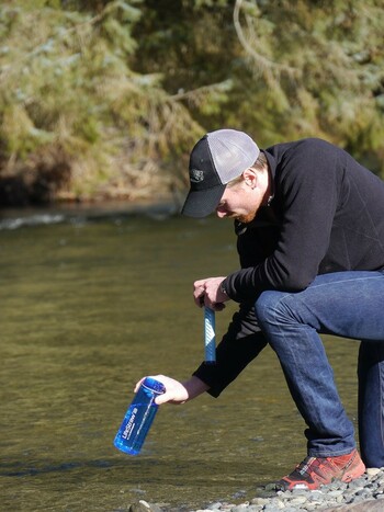 Lifestraw Go Water Purifier Bottle, 650ml (Blue)