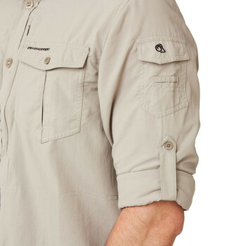 CRAGHOPPERS NOSILIFE ADVENTURE LONG SLEEVE SHIRT (Parchment)