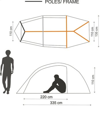 Gipfel Tethys 3 Tunnel Tent