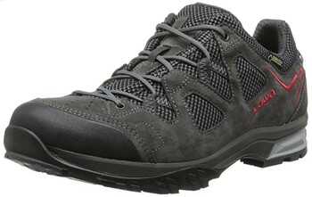 Lowa Men's Shoes Phoenix GTX LO (Anthracite/Red)