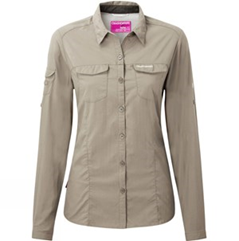 CRAGHOPPERS Ladies Nosilife Adventure Long Sleeve Shirt Mushroom