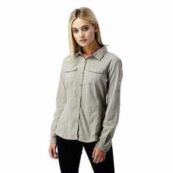 CRAGHOPPERS Ladies Nosilife Adventure Long Sleeve Shirt Mushroom