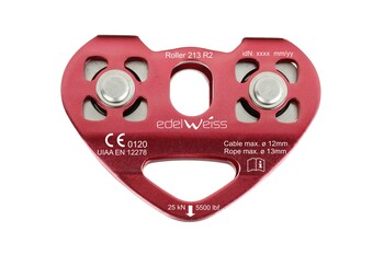 Edelweiss Double pulley 25kn Red