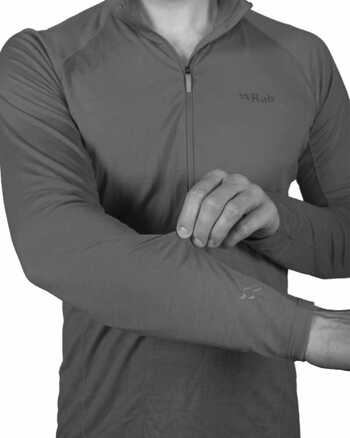 Rab Merino+ 160 Long Sleeve Zip Tee - Men's Thermal Baselayer