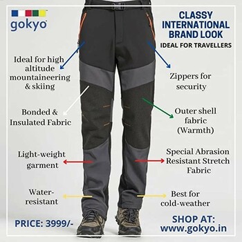 Gokyo High Altitude Trekking & Cold Weather Pants - Black