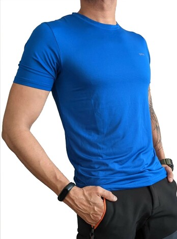 Gokyo Neck around Hiking Running & Training  T shirt- Blue