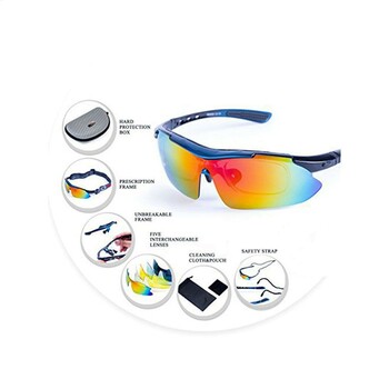 Jr. Gear Plastic Santorini Sunglasses with 5 Set Interchangeable Lenses