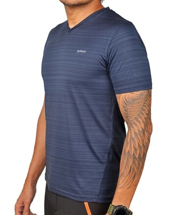 Gokyo Hiking & Travel V Neck Ultralight t shirt - Navy