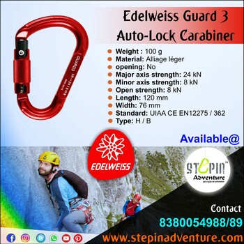 Edelweiss Guard 3 Autolock Carabiner - Red